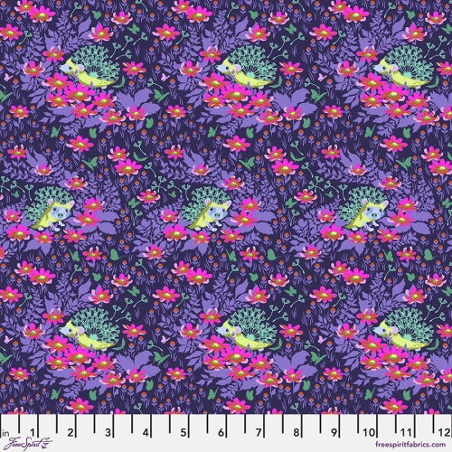 Tula Pink Patchwork Stoff Baumwolle - Tiny Beasts - Whos Your Dandy Glimmer